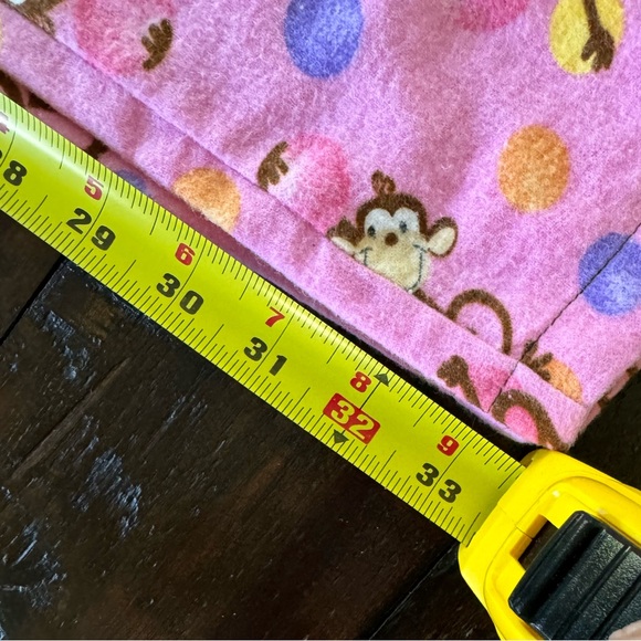 Soft Flannel Pink Monkey Panama bottoms - Picture 3 of 7
